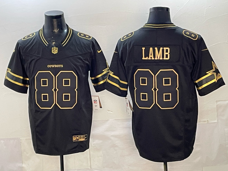 Men's Dallas Cowboys CeeDee Lamb Black Game Team Jersey