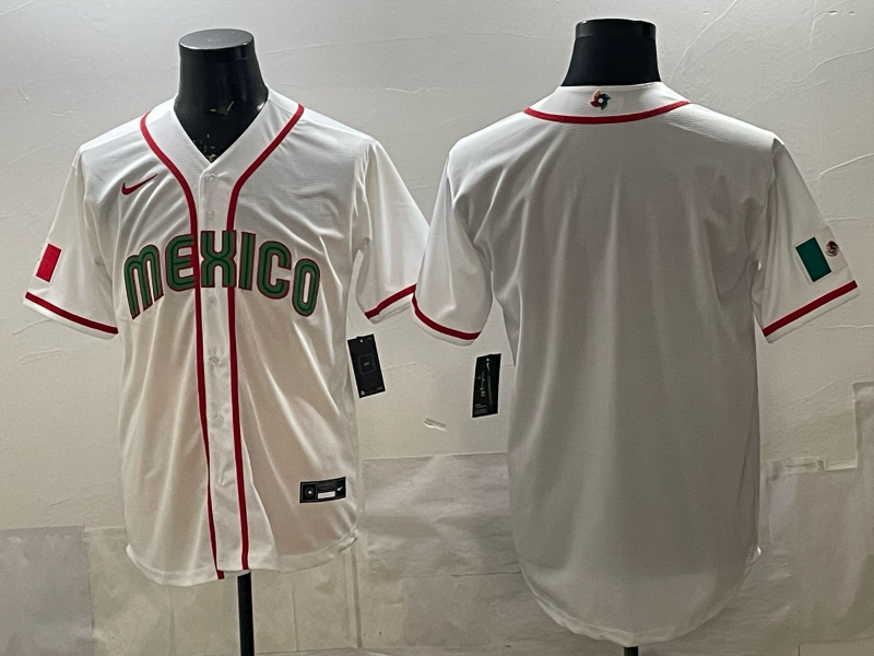 Men's Mexico Baseball White 2026 World Baseball Classic Stadium Jersey