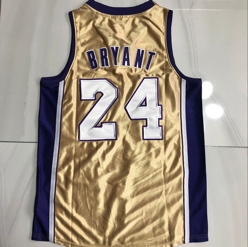 Kobe Bryant 2020 Hall of Fame Gold Fully Embroidered 24# Jersey