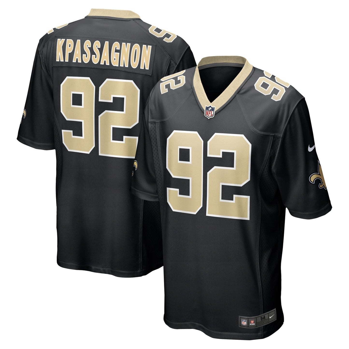 Tanoh Kpassagnon New Orleans Saints  Game   Jersey - Black