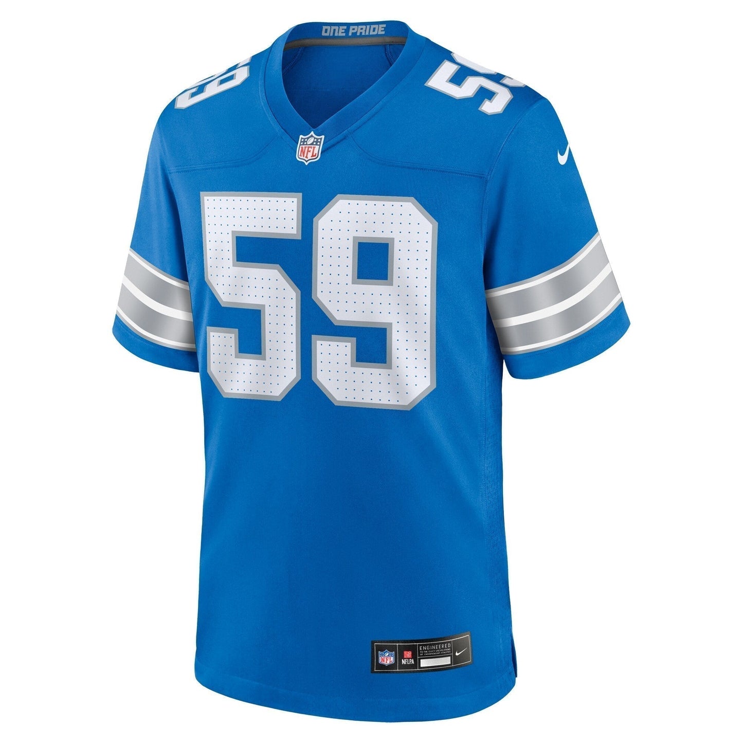 Giovanni Manu Detroit Lions  Team Game Jersey -  Blue