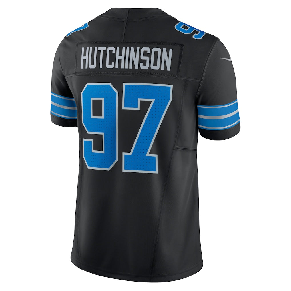 D.Lions #97 Aidan Hutchinson Black 2nd Alternate Vapor F.U.S.E. Limited Jersey