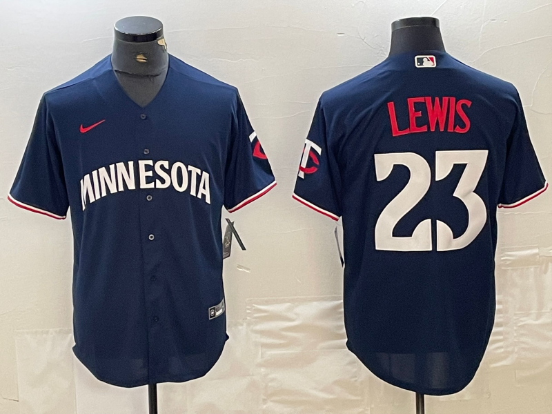 Men's Minnesota Twins Royce Lewis Navy Alternate Replica Player Jersey