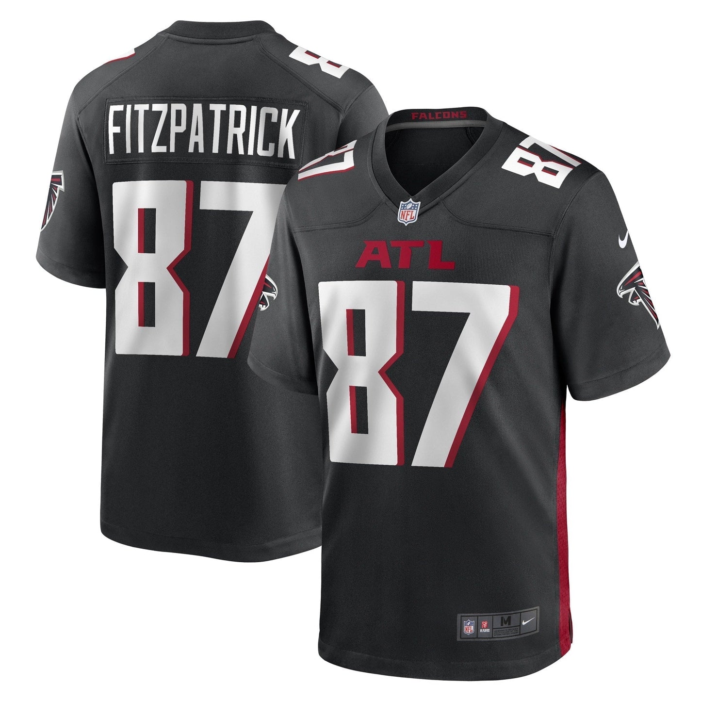 John FitzPatrick Atlanta Falcons  Game   Jersey - Black