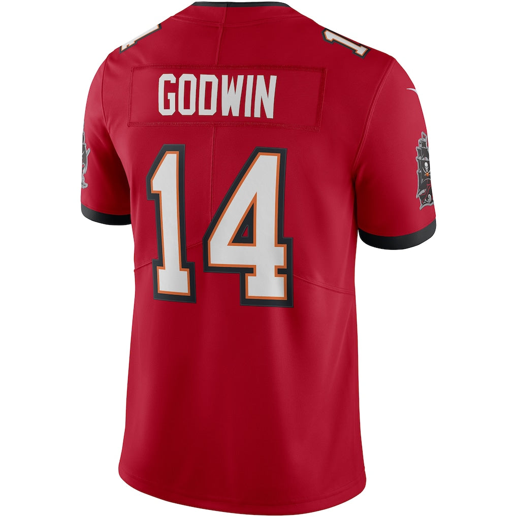 TB.Buccaneers #14 Chris Godwin Jr. Red Vapor Limited Jersey