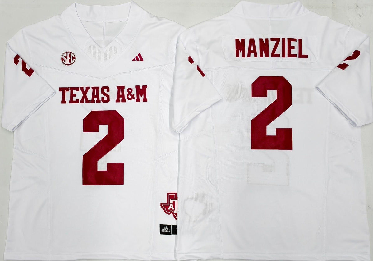 Men's Texas A&M Aggies Johnny Manziel White Jersey
