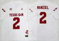Men's Texas A&M Aggies Johnny Manziel #2 White Jersey