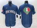 Men's 2023 World Baseball Classic Mexico Navy Player Jersey1