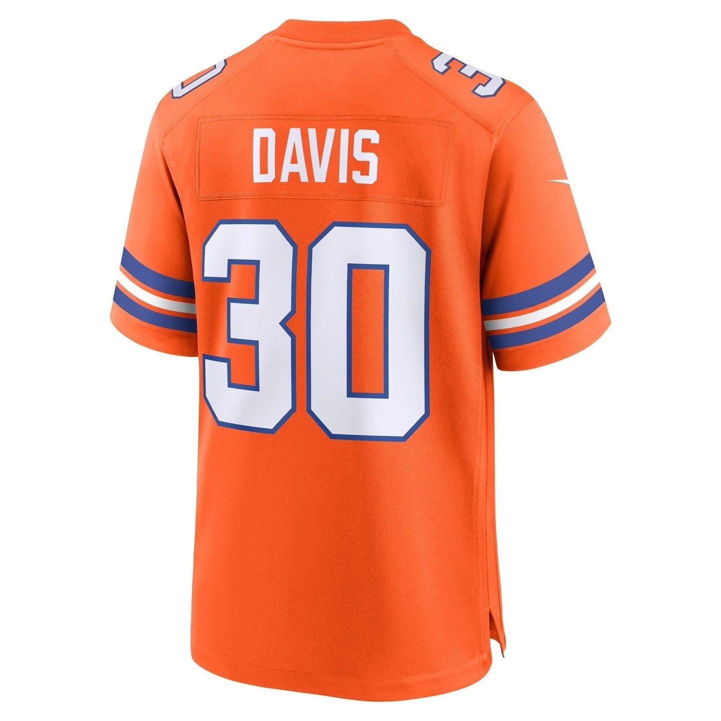 Terrell Davis Denver Broncos  Mile High Collection 1977 Throwback Retired   Game Jersey - Orange