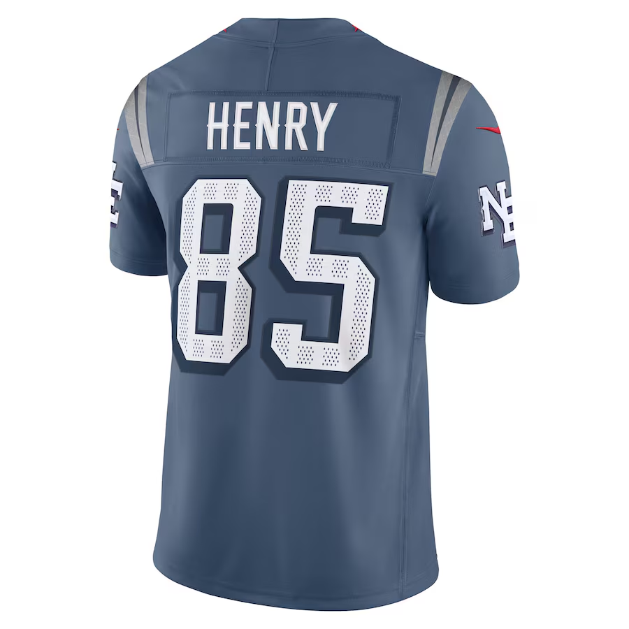 Men's New England Patriots Hunter Henry  Storm Blue 2025 Rivalries Collection Limited Jersey