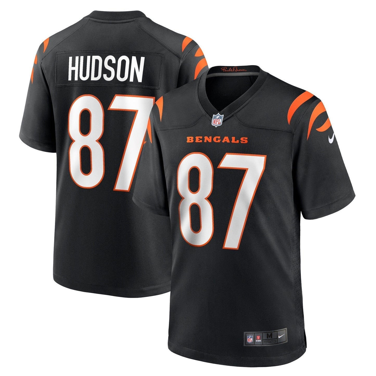 Tanner Hudson Cincinnati Bengals  Home Game   Jersey - Black