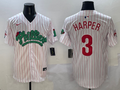 Men's Philadelphia Phillies Bryce Harper #3 White Player Jersey