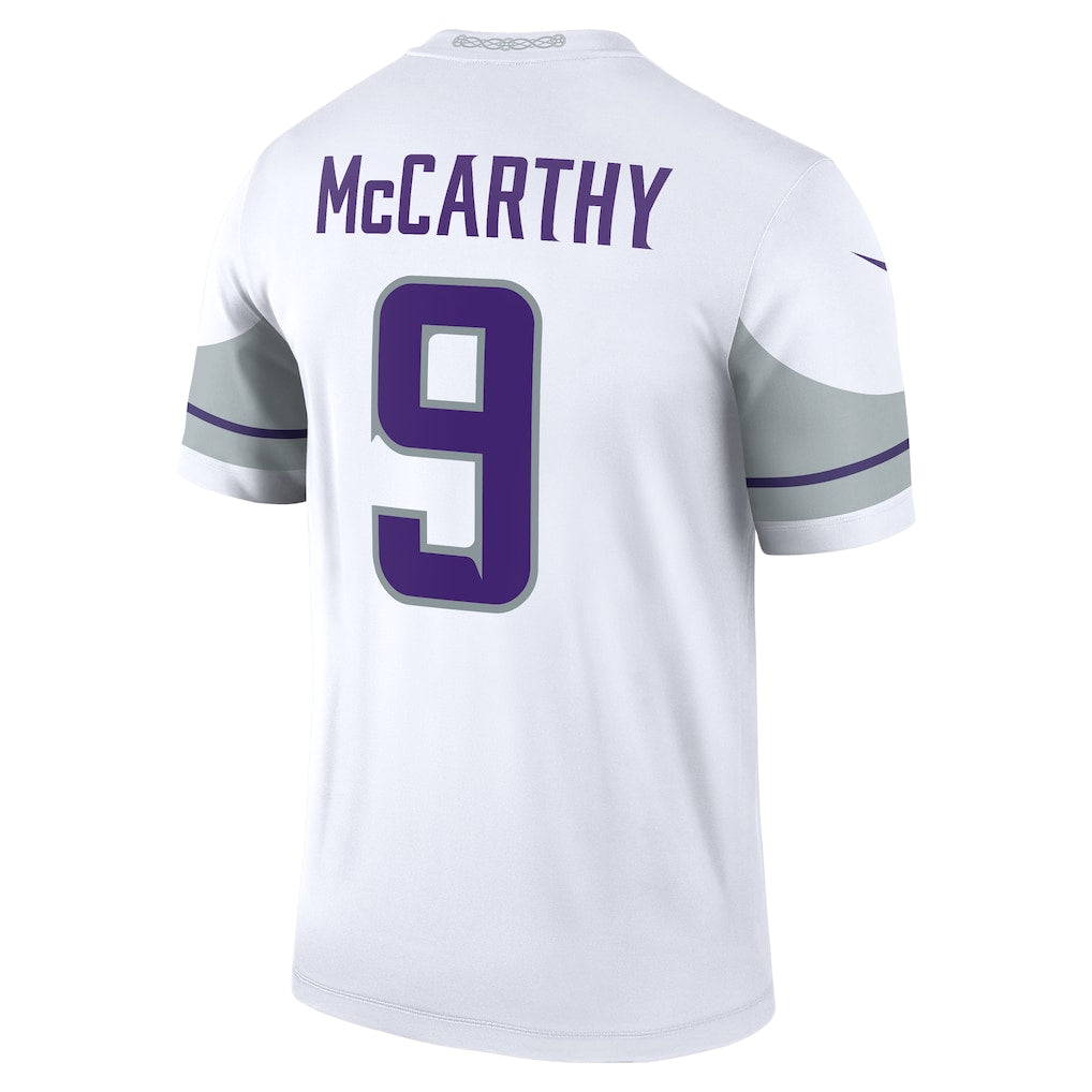 M.Vikings #9 J.J. McCarthy White Legend Player Performance Top Jersey