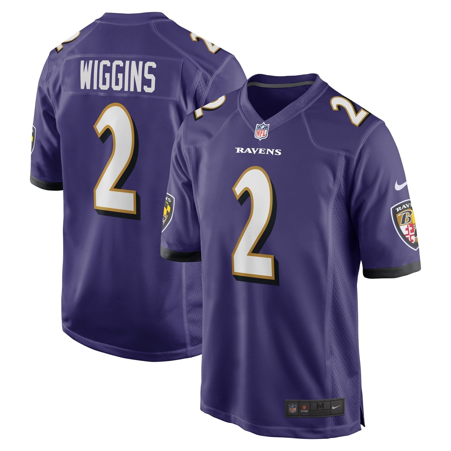 Nate Wiggins Baltimore Ravens  2024 NFL Draft First Round Pick   Game Jersey - Purple