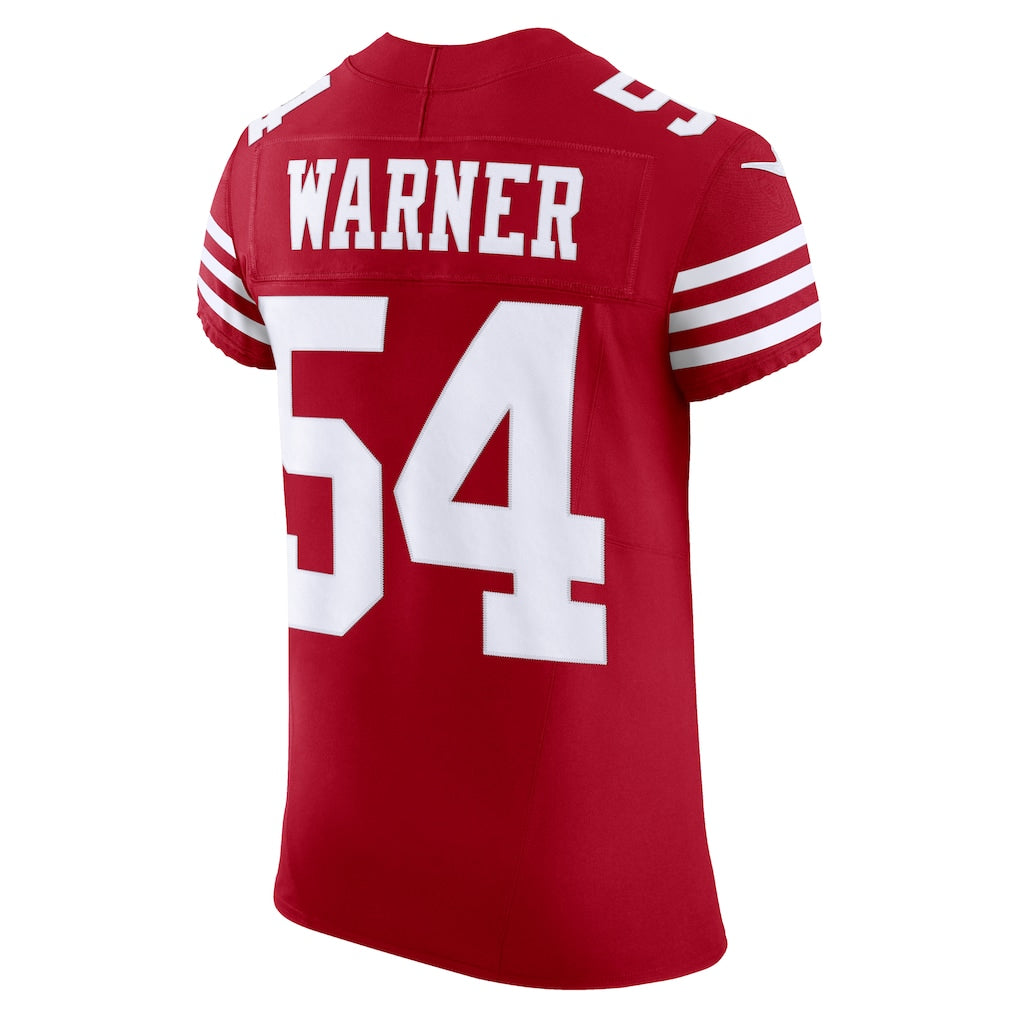 SF.49ers #54 Fred Warner Scarlet Vapor F.U.S.E. Elite Jersey