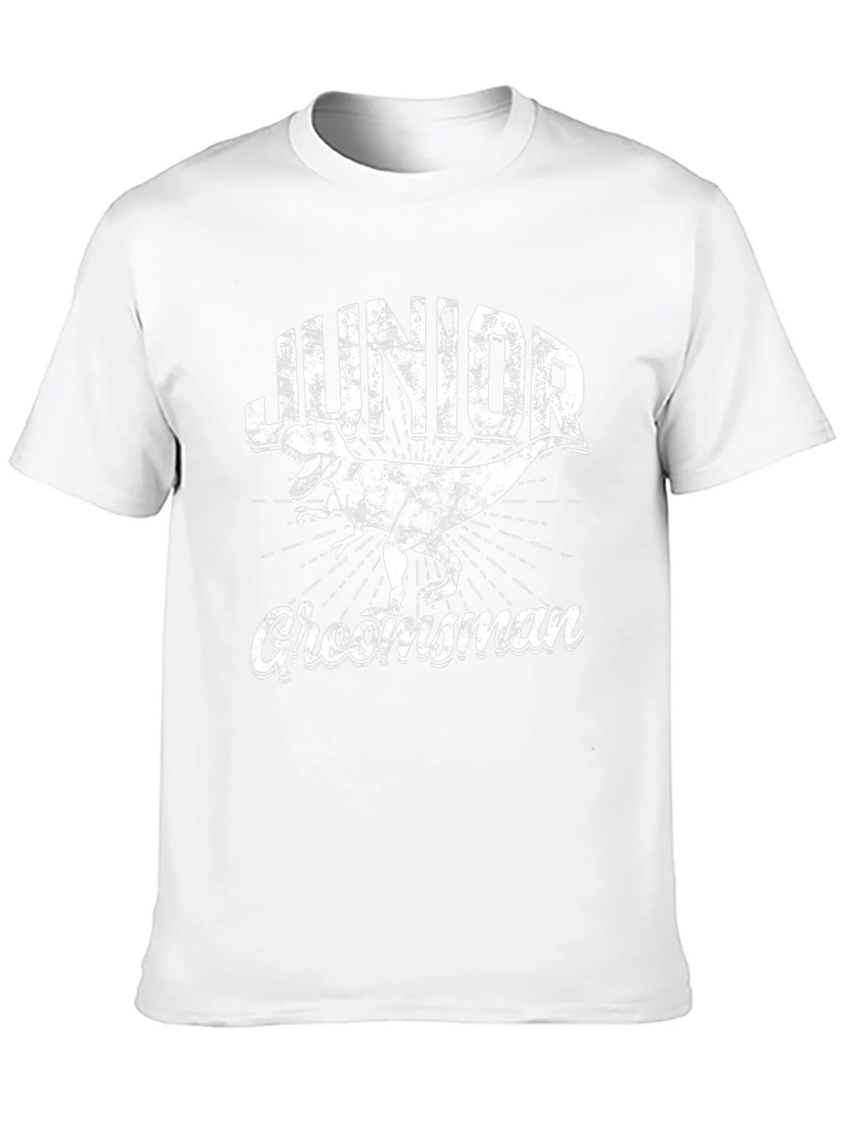 Junior Groomsman T-Rex Graphic Black T-Shirt
