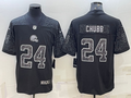 Men's Cleveland Browns Nick Chubb Black RFLCTV Limited Jersey