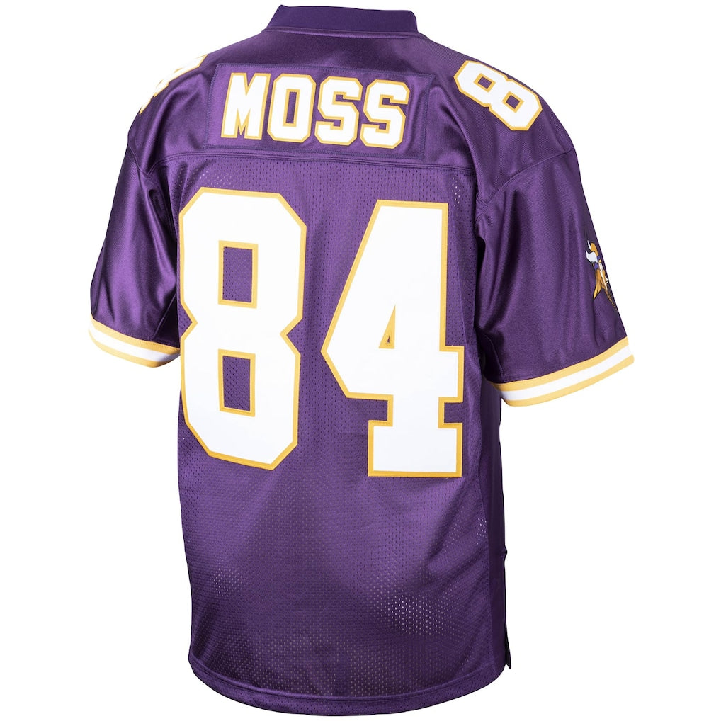 M.Vikings #84 Randy Moss 1998  Purple Authentic Throwback Retired Player Jersey