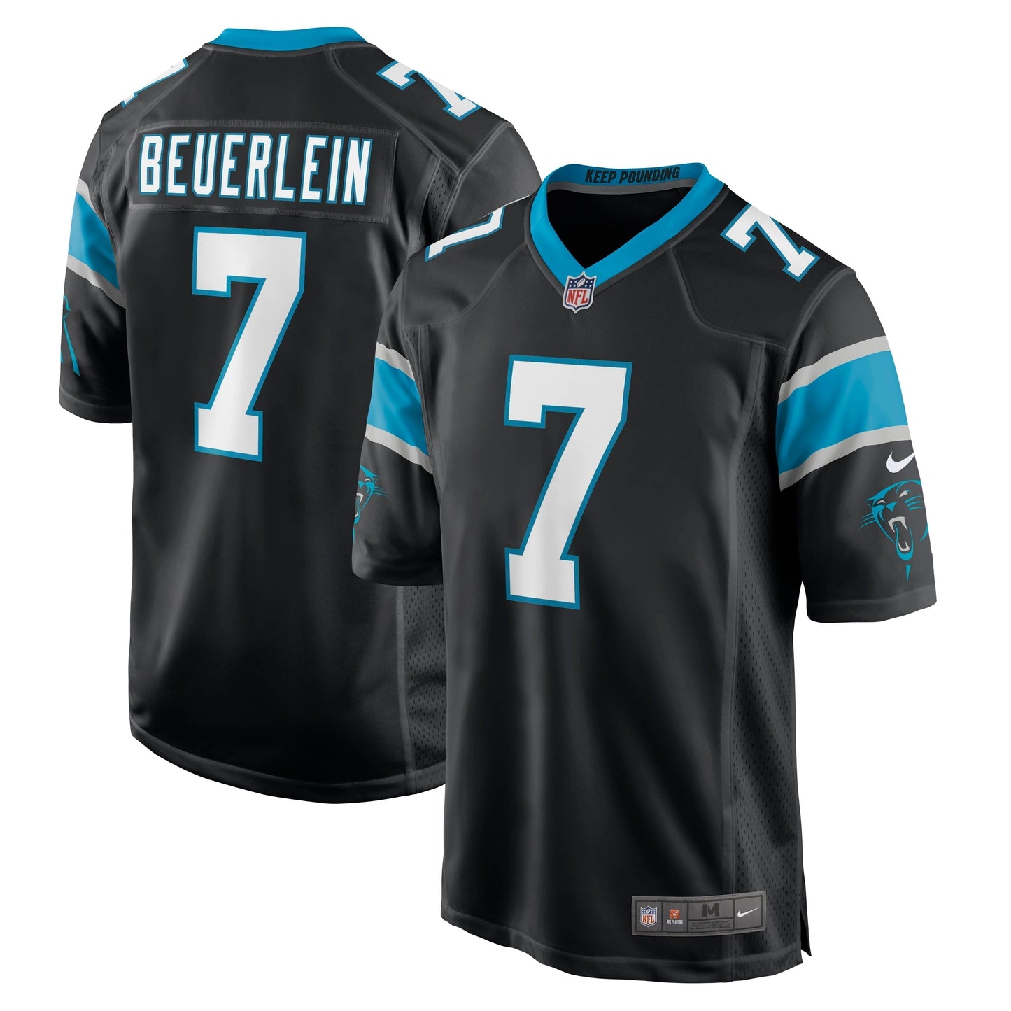 Steve Beuerlein Carolina Panthers  Retired   Jersey - Black