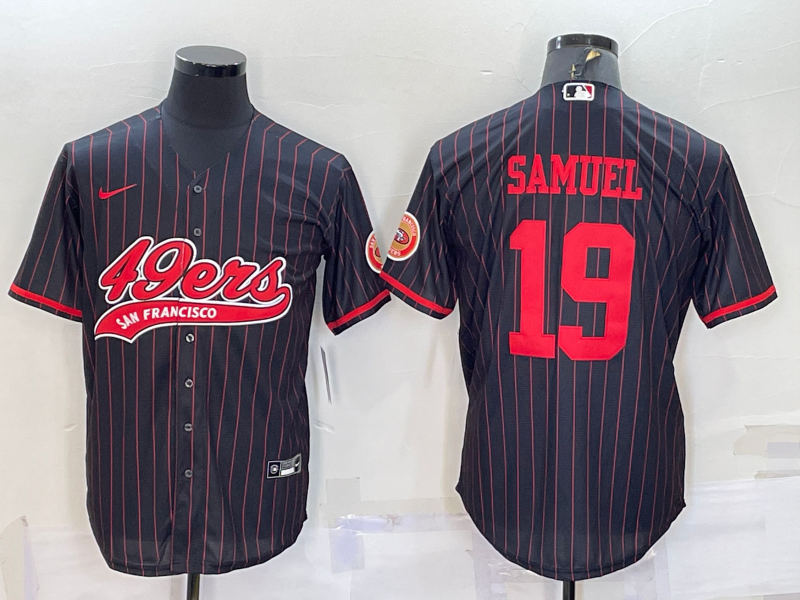 Men's San Francisco 49ers Deebo Samuel #19 Black Player Jersey1 Joint Edition