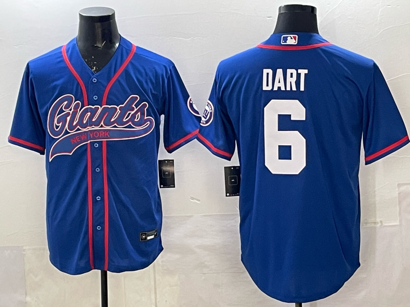 Men's New York Giants Jaxson Dart Royal Game Jersey