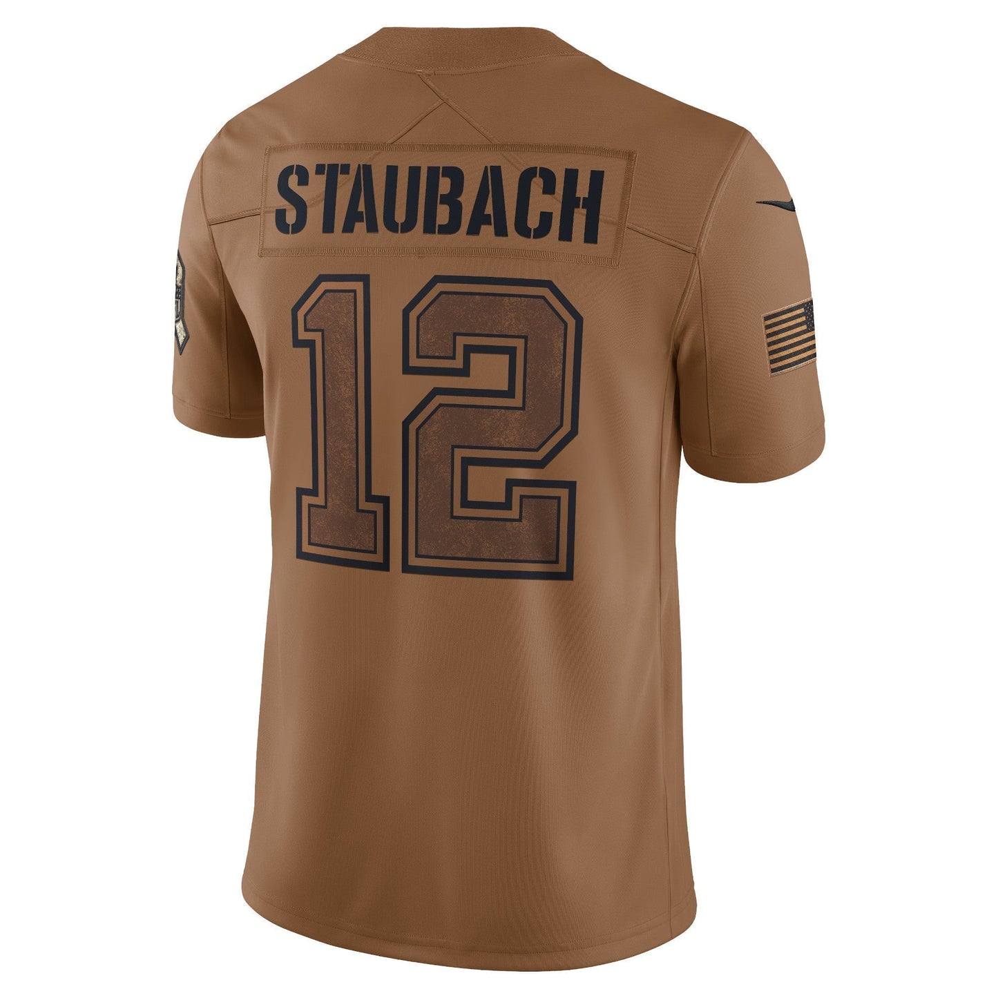 Roger Staubach Dallas Cowboys  Salute To Service Retired   Limited Jersey - Brown