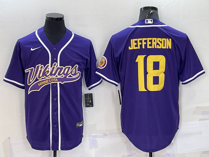 Men's Minnesota Vikings Justin Jefferson Purple Player Jersey Joint Edition
