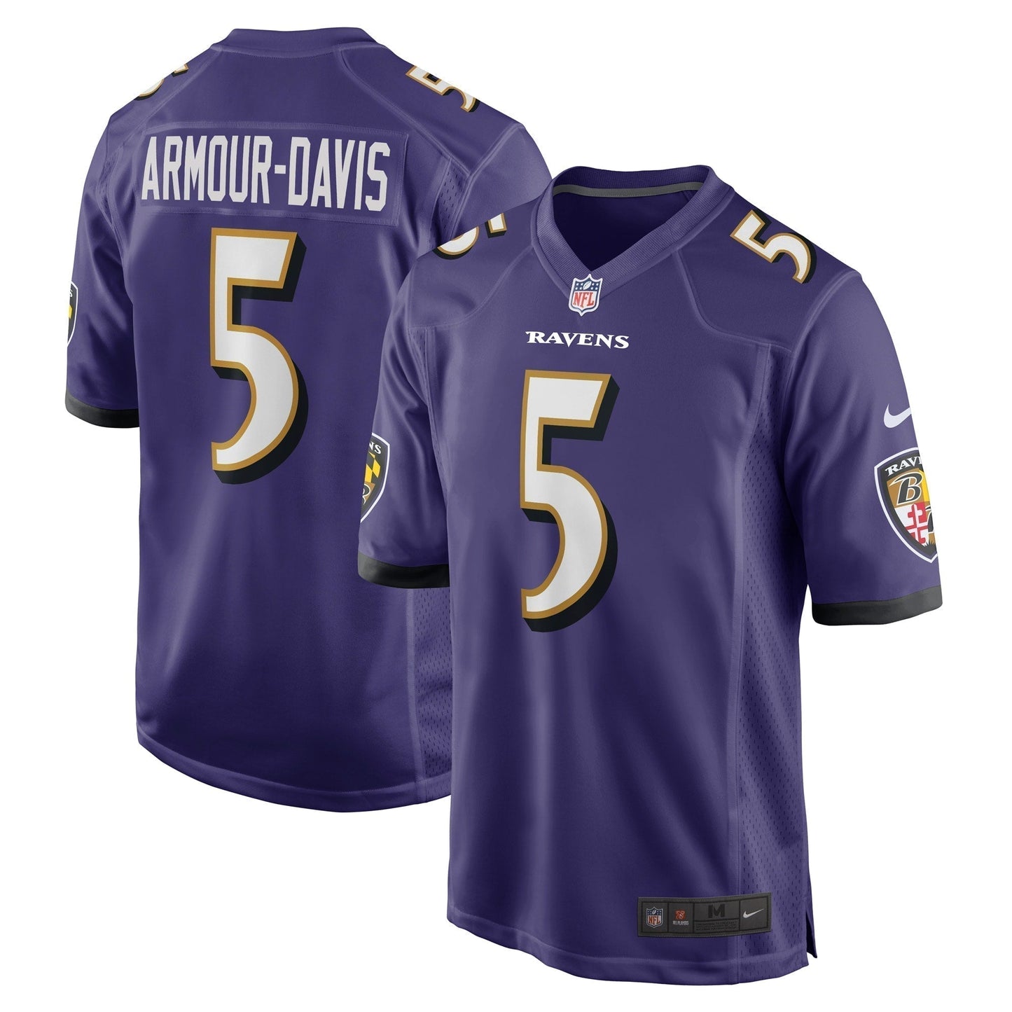 Jalyn Armour-Davis Baltimore Ravens  Game   Jersey - Purple
