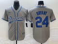 Men's Los Angeles Dodgers Kris Bryant Gray Player Jersey Joint Edition