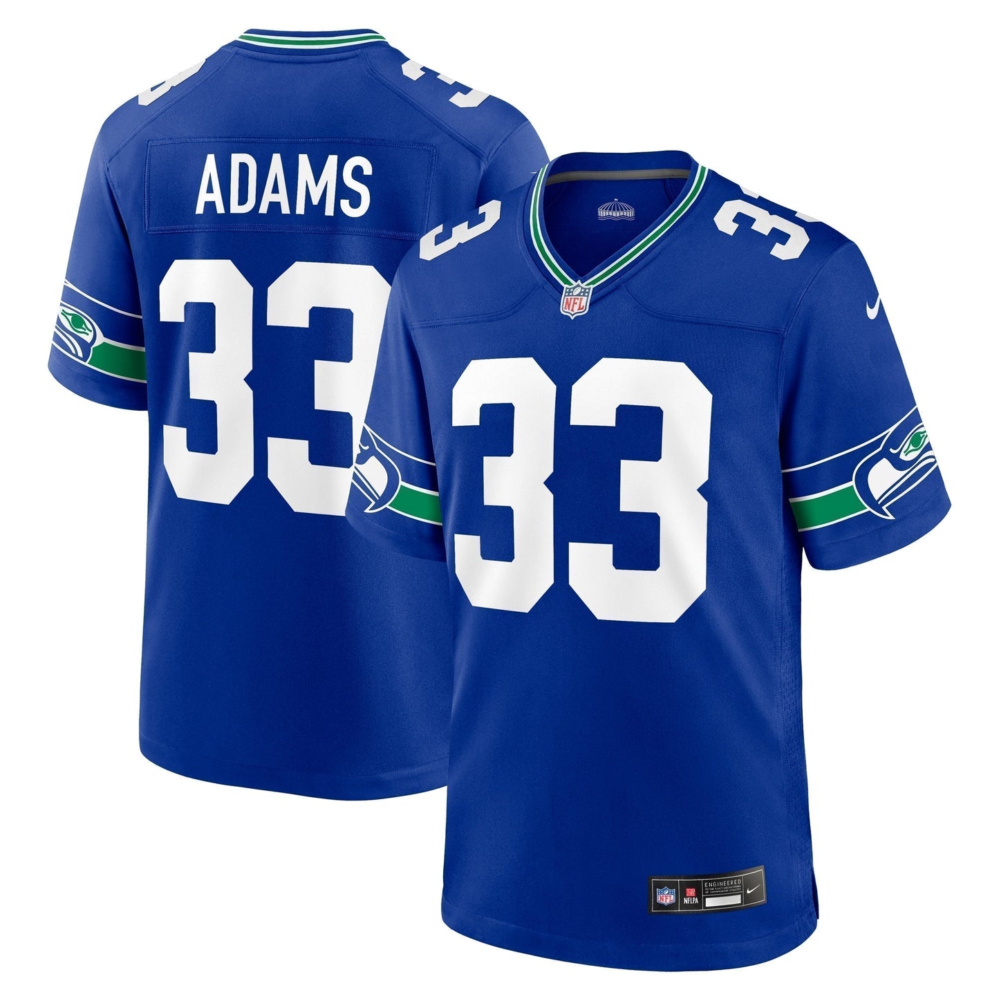 Jamal Adams Seattle Seahawks  Throwback   Game Jersey - Royal