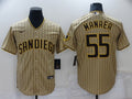 Men's San Diego Padres Sean Manaea #55 Khaki Stitched Jersey1