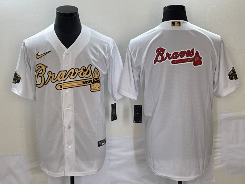 Men's Atlanta Braves White Replica Team Jersey1