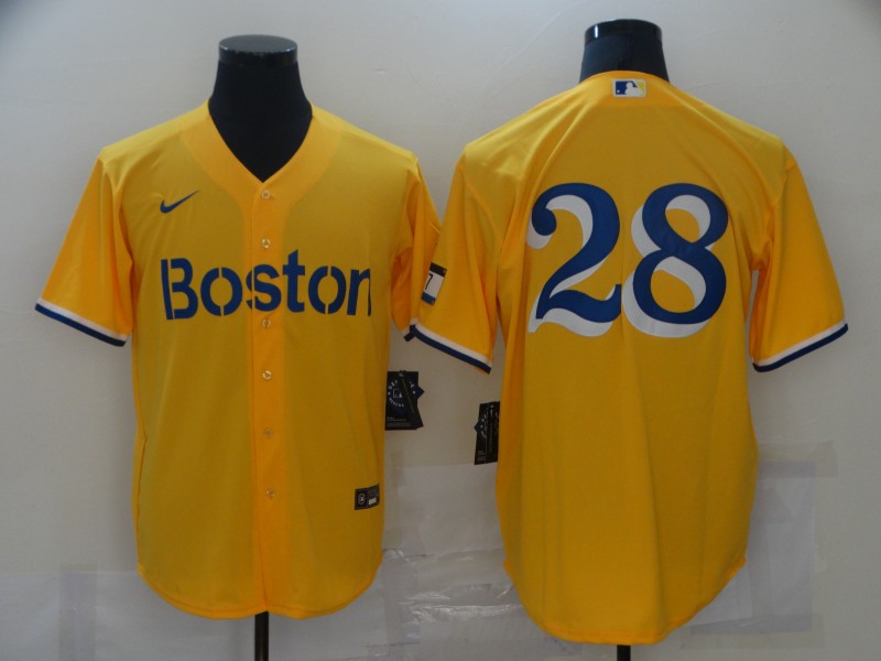 Men's Boston Red Sox J.D. Martinez Gold City Connect Replica Player Jersey