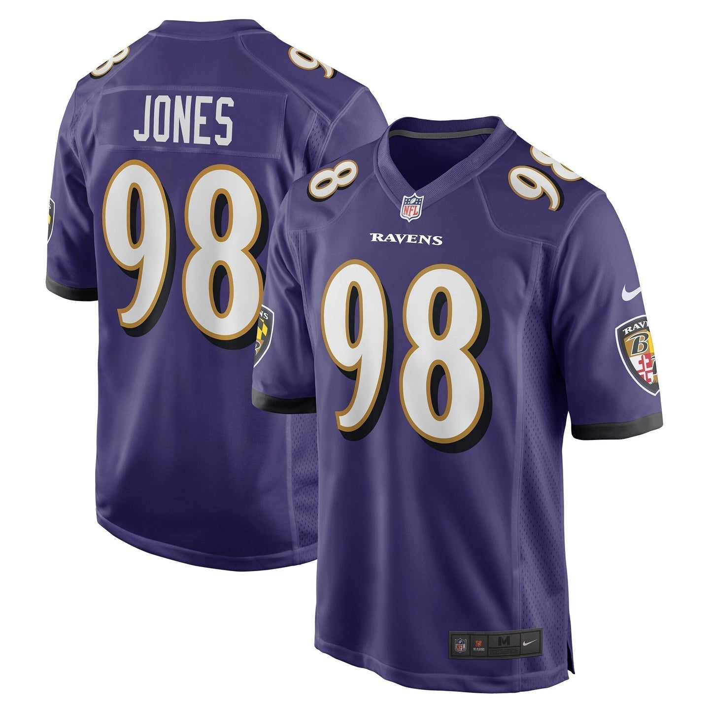 Travis Jones Baltimore Ravens    Game Jersey - Purple