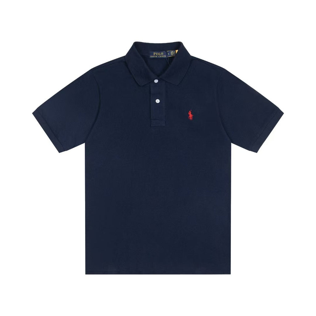 Striped embroidered polo shirt