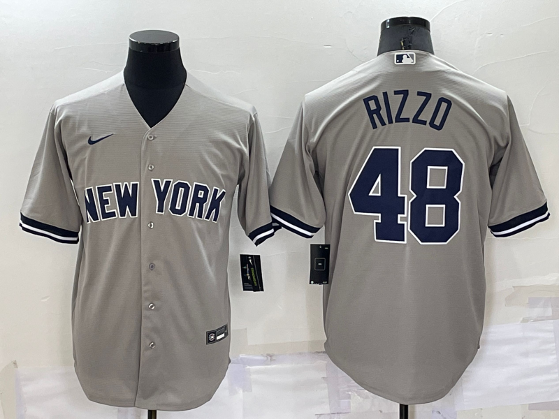 Men's New York Yankees Anthony Rizzo Gray Replica Baseball Jersey
