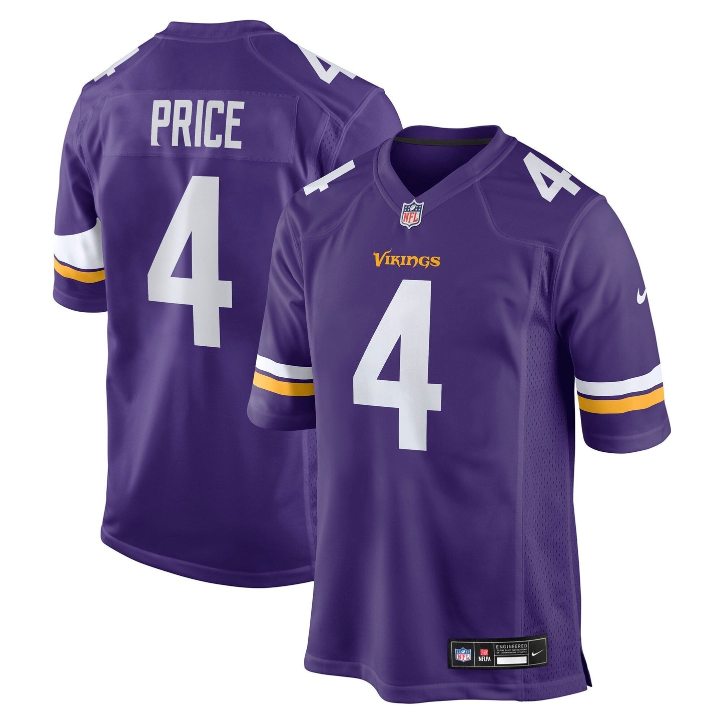 Minnesota Vikings Myles Price Purple Team Game Jersey