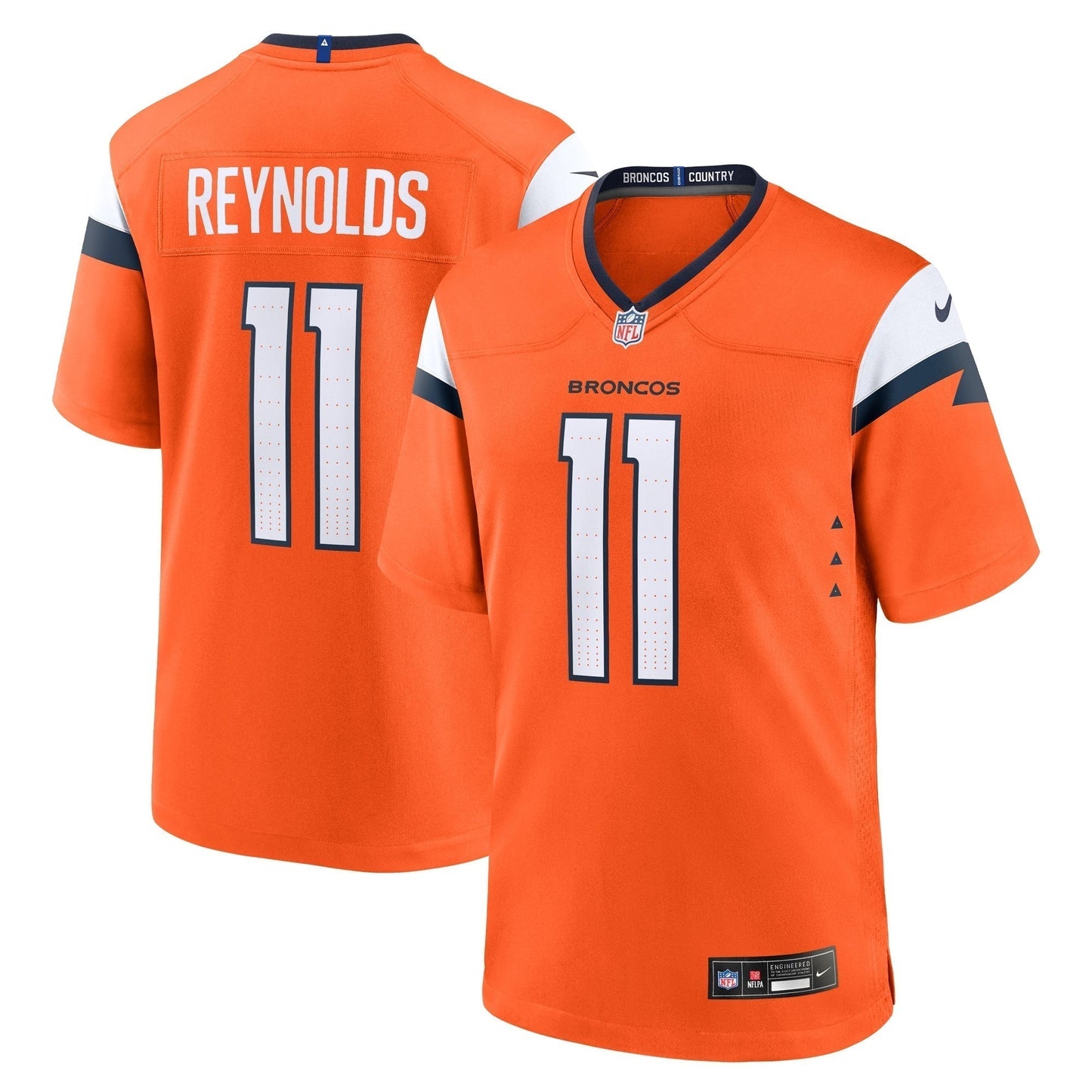 Josh Reynolds Denver Broncos  Game Jersey -  Orange