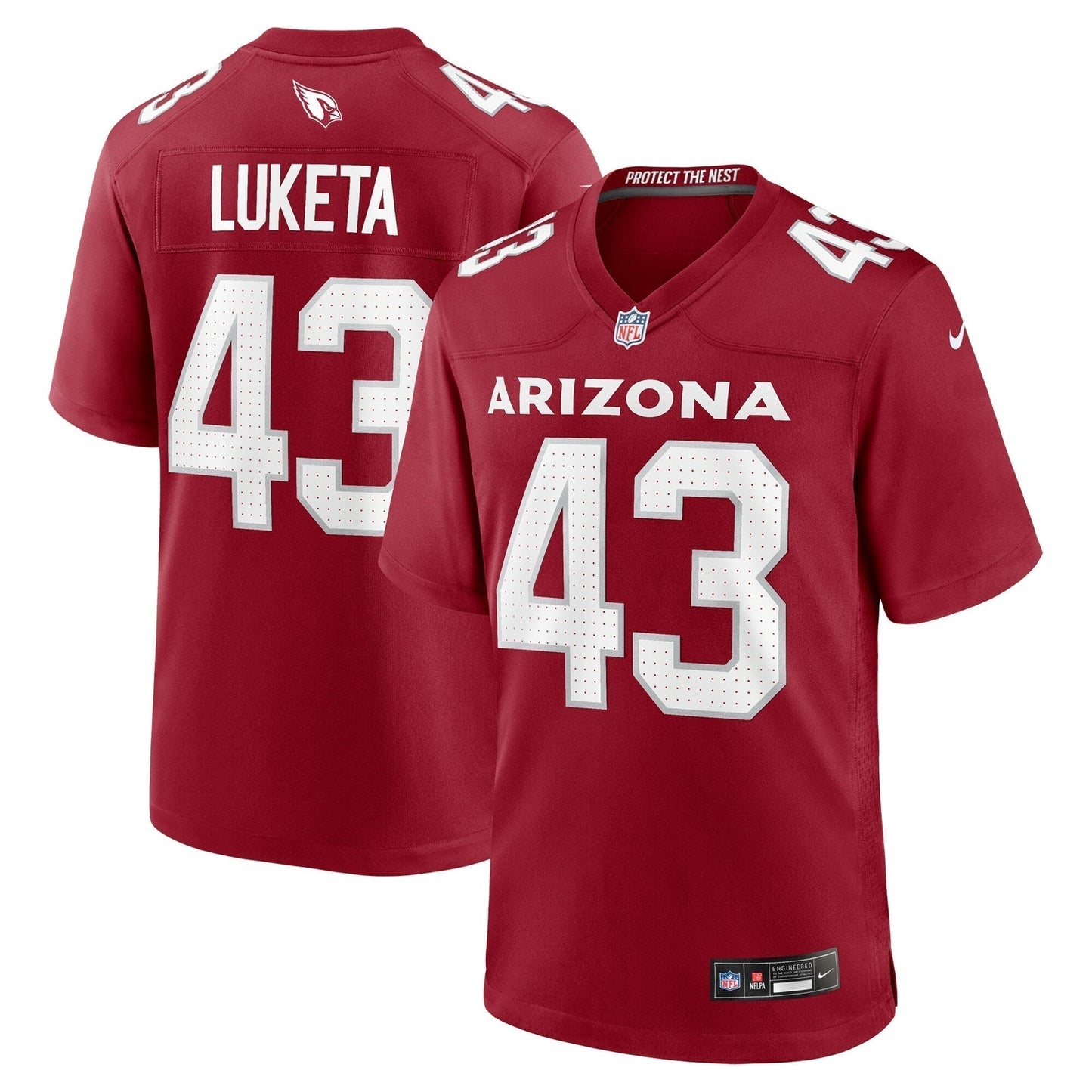 Jesse Luketa Arizona Cardinals  Team Game Jersey -  Cardinal