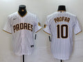 Men's San Diego Padres Jurickson Profar #10 White Replica Player Jersey1