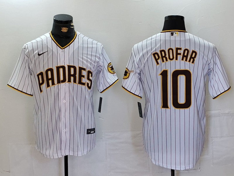 Men's San Diego Padres Jurickson Profar White Replica Player Jersey