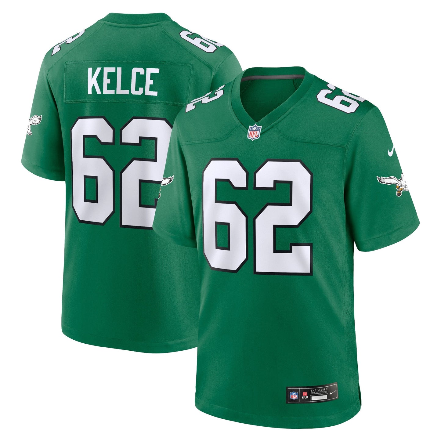 Jason Kelce Philadelphia Eagles  Alternate Game   Jersey - Kelly Green