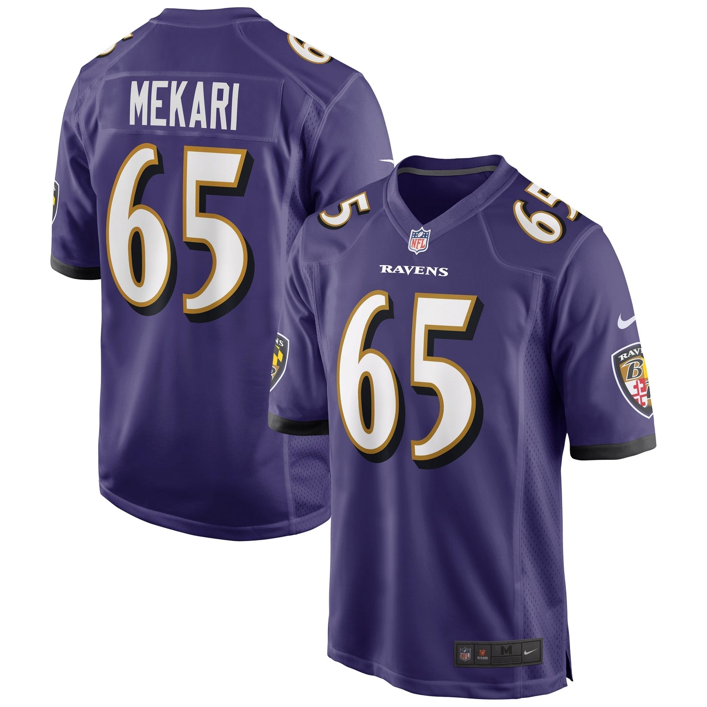 Patrick Mekari Baltimore Ravens  Game   Jersey - Purple