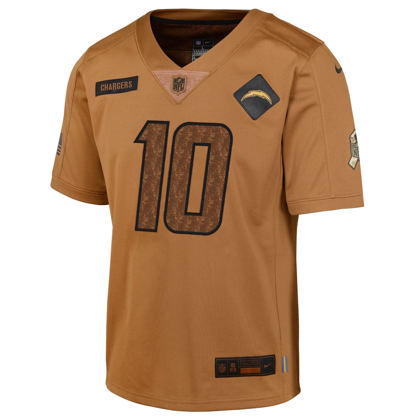 Justin Herbert Los Angeles Chargers  Salute To Service Limited Jersey - Brown