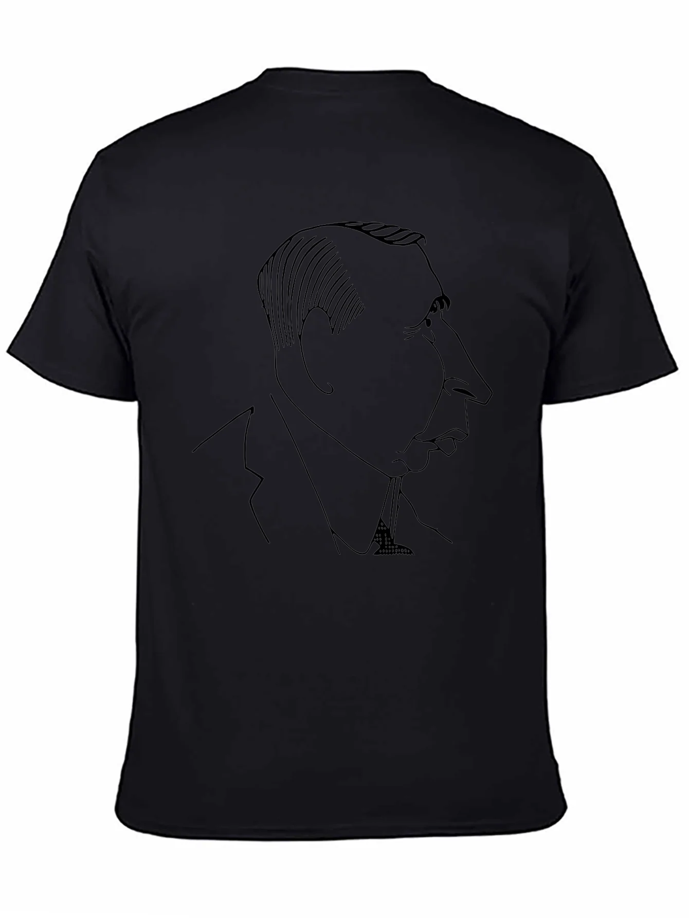 Caricature Silhouette Black T-Shirt