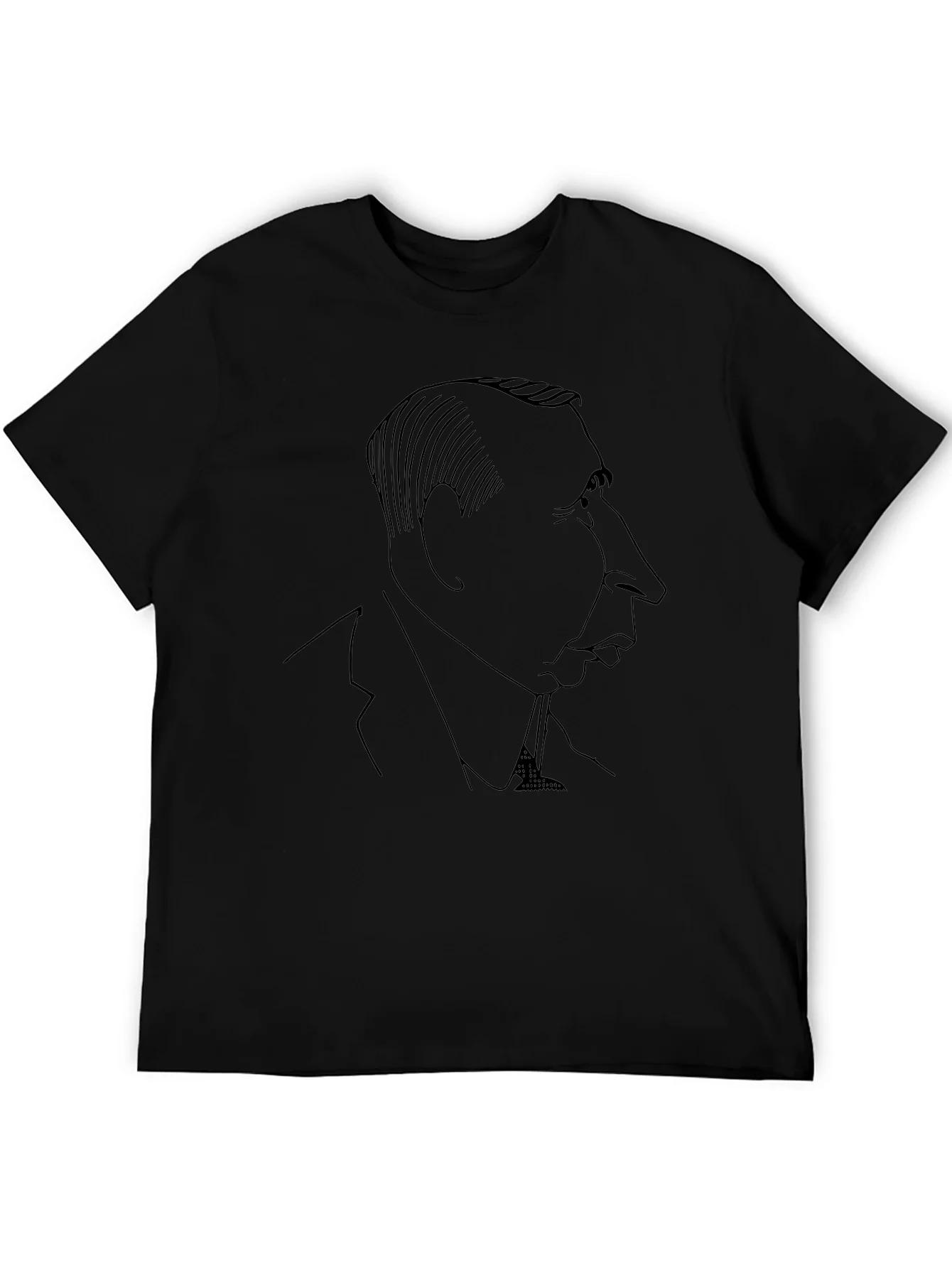 Caricature Silhouette Black T-Shirt