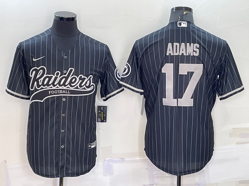 Men's Las Vegas Raiders Davante Adams Black Game Player Jersey Joint Edition