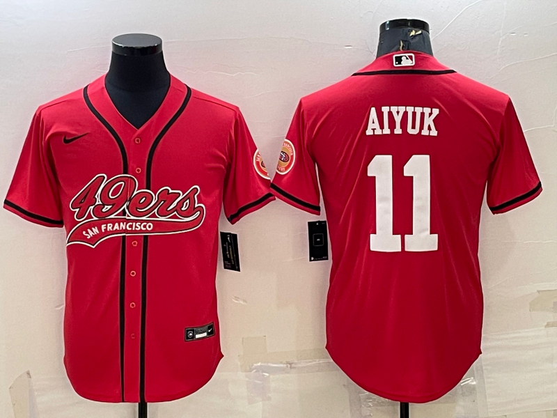 Men's San Francisco 49ers Brandon Aiyuk Red Game Jersey Joint Edition