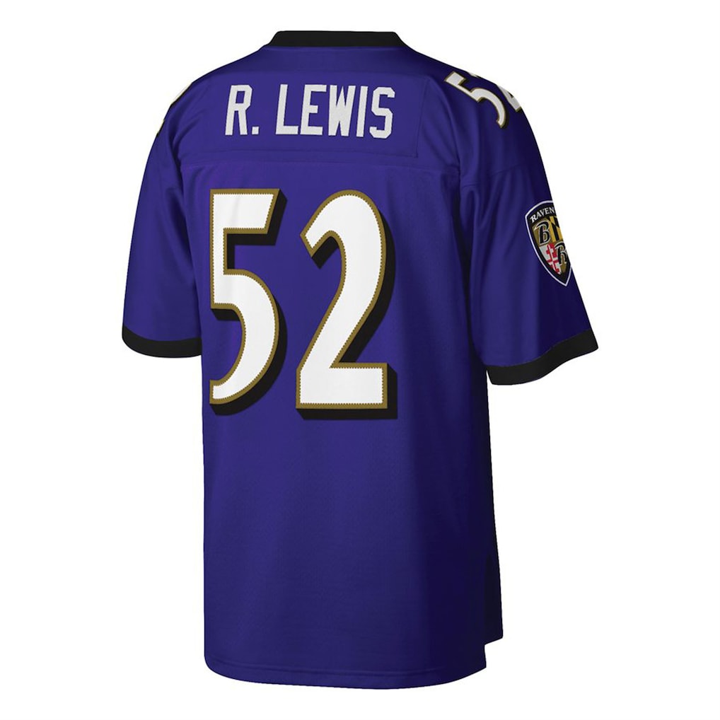 B.Ravens #52 Ray Lewis  Purple Big & Tall 2000 Retired Player Replica Jersey