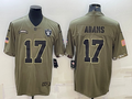Men's Las Vegas Raiders Davante Adams Olive 2022 Salute To Service Limited Jersey